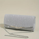 Women Sparkling Clutch Purse Elegant Glitter Evening Bags Bling Evening Handbag For Dance Wedding Party Prom Bride. Sparkling Stone Decor Metal Frame Clutch Bag