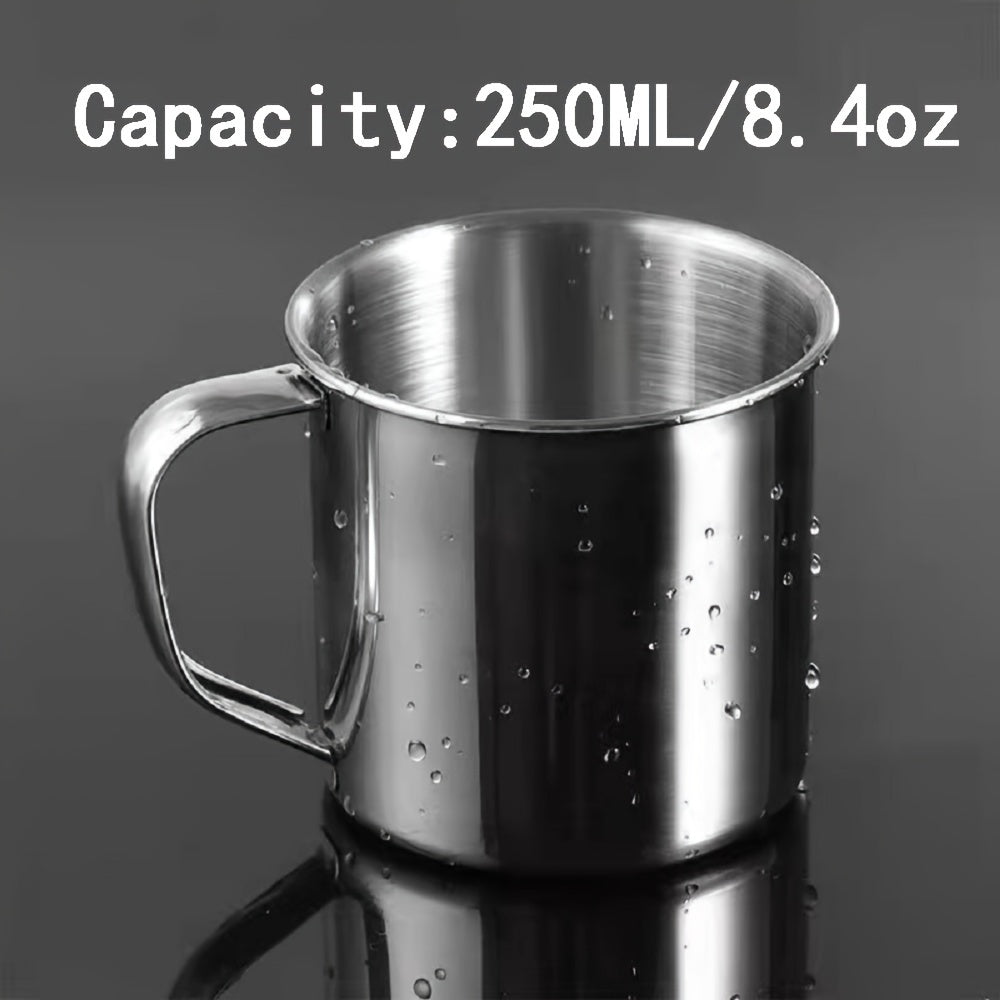 4pcs/10pcs 250ml Insulated Stainless Steel Mug Set - Durable, Portable, and Leak-Proof for Hot and Cold Beverages - Perfect for Camping, Picnics, Outdoor Adventures, and Daily Use