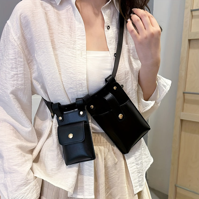 New Fashion Belt Bag, Women's Minimalist Waist Pouch, Mini Mobile Phone Bag, Casual Crossbody Bag