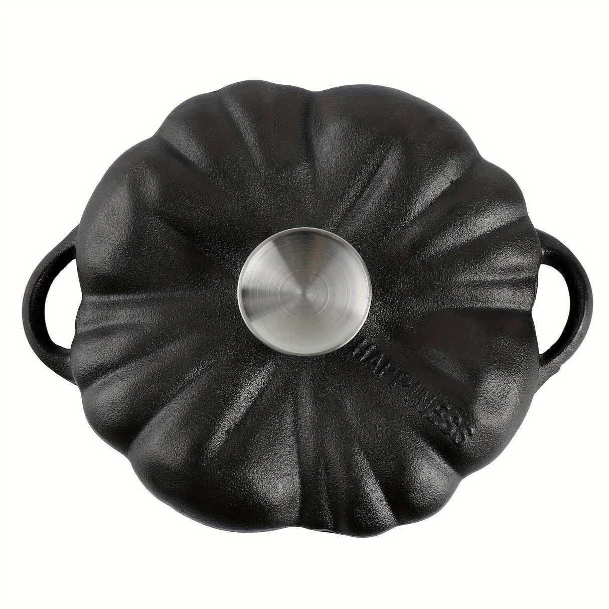 Small Cast Iron Dutch Oven, Pre-seasoned Pumpkin Dutch Oven with Lid, Garlic Roaster for Oven, Pumpkin Pot for Cooking and Serving, 1.68Quart
