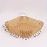 50pcs Non-Stick Air Fryer Liners - Square Paper Liners For Baking, Roasting, And Microwave Cooking - Easy Cleanup And Healthier Cooking For Hotel/Commercial