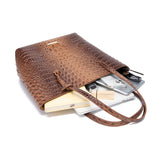 Crocodile Embossed Tote Bag Set, Elegant Shoulder Bag With Clutch Purse, Women's Office & Work Handbag