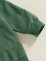 Toddler Boys Fall Outfits Letter Embroidery Long Sleeve Sweatshirts and Long Pants 2pcs Clothes Set