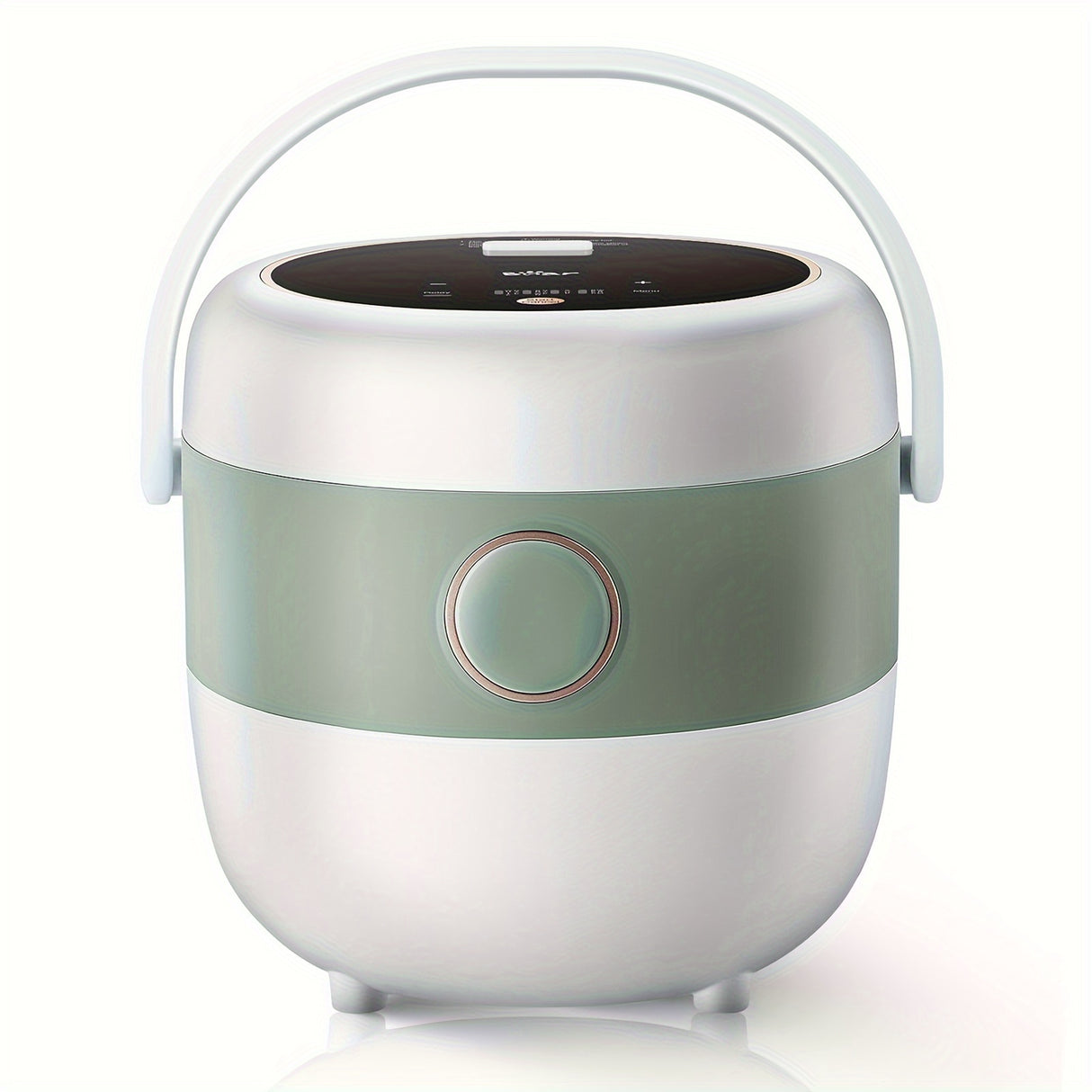 Bear Rice Cooker 3 Cups (Uncooked), 3D Heating And Fuzzy Logic, Healthy Nonstick Small Rice Cooker, PFAS-Free, Touch-Screen, For White/Brown Rice Quinoa Oatmeal Soup, 1.6L White
