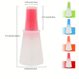 1pc Silicone High Temperature Resistant Oil Brush with Bottle Brush, Air Fryer Pancake Grill, BBQ Tools, BBQ Accessories, Grill Accessories