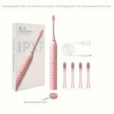 Electric Toothbrush With 6 Modes And A Smart Timer, Suitable For Both Men And Women, Rechargeable USB Electric Toothbrush, Whitening Oral Hygiene, 4/8 Replacement Heads, Sensitive Gums And Teeth Special Soft Toothbrush