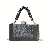 Mini Elegant Dinner Clutch Bag, Classic Acrylic Banquet Handbag, Women's Formal Purse For Wedding Party Prom