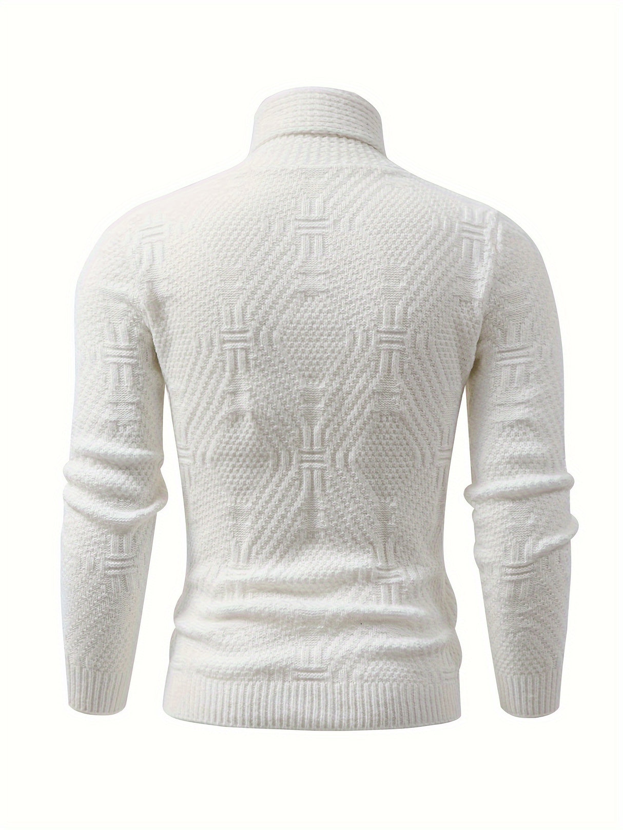 Stylish Thermal Knit Sweater for Men - Soft Long Sleeve Pullover Tops with Button Detail and Small Stand Collar - Perfect for Casual Wear and Layering