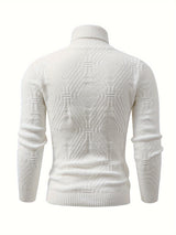 Stylish Thermal Knit Sweater for Men - Soft Long Sleeve Pullover Tops with Button Detail and Small Stand Collar - Perfect for Casual Wear and Layering
