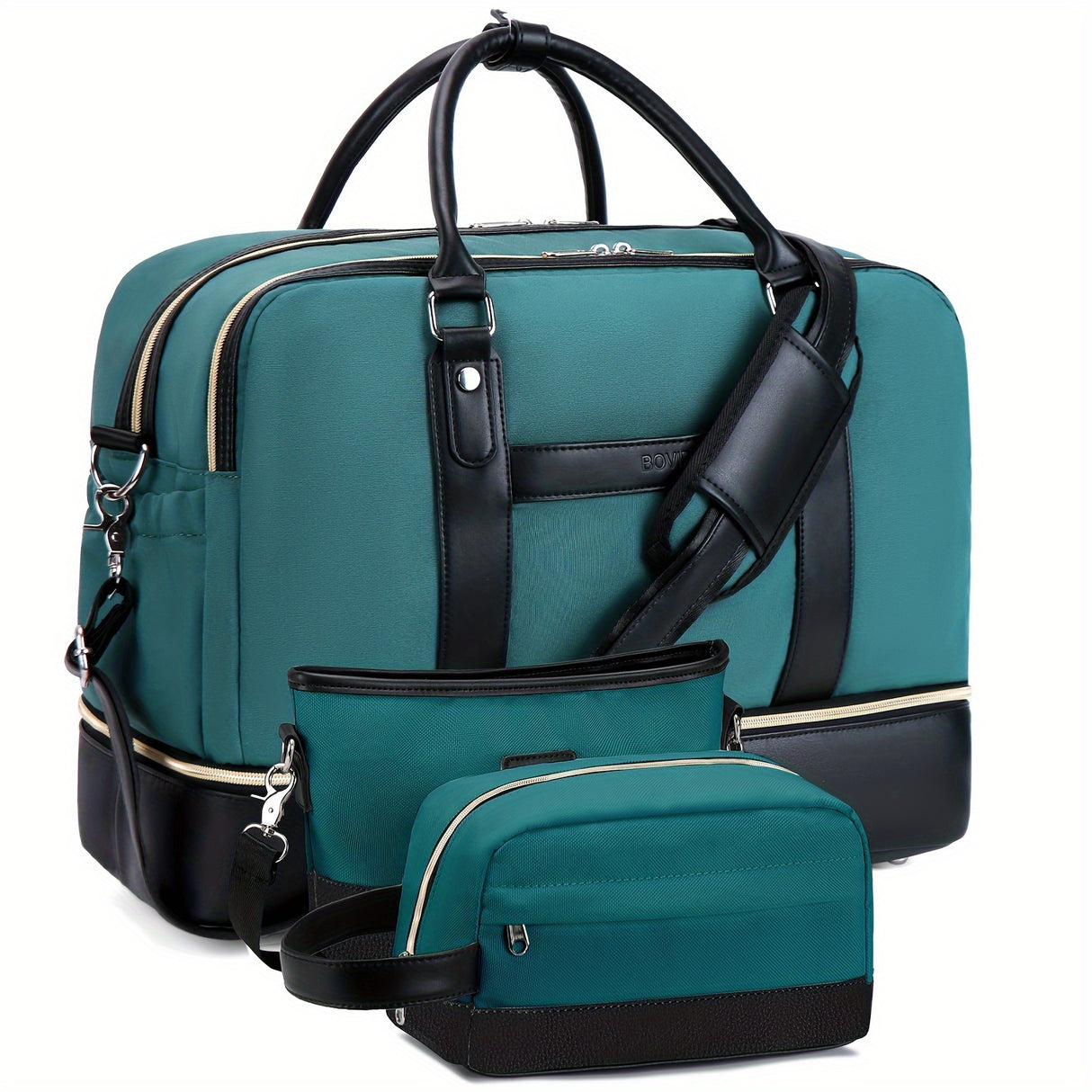 Simple Large-capcity Travel Bag Sets, Lightweight Luggage Zipper Handbag, Portable Overnight Bag With Detachable Strap Unisex Bag For Daily Use
