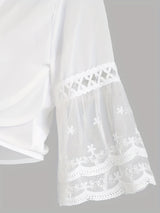 Elegant Solid Knotted Flared Sleeve Blouse, Open Front for Coquette/Cute/Y2K Style Women's Clothing