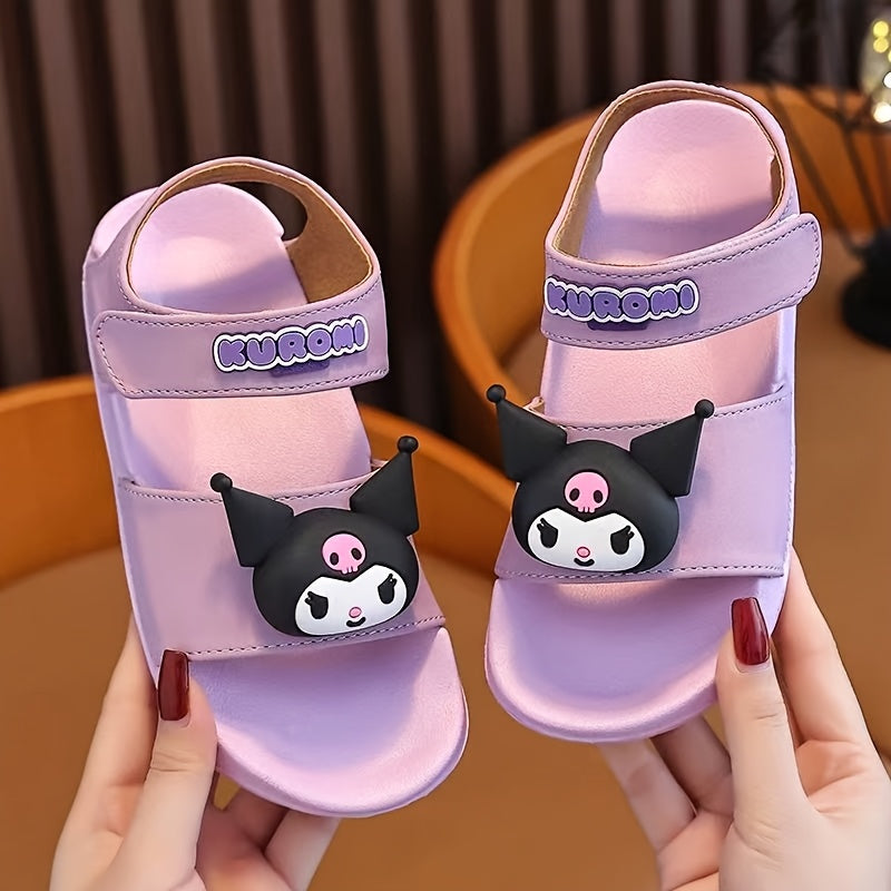 Sanrio Kids Sandals EVA Lightweight Cartoon Girls Summer Beach Slippers Non Slip Durable Cute for kuromi Outdoor Shoes for Toddler