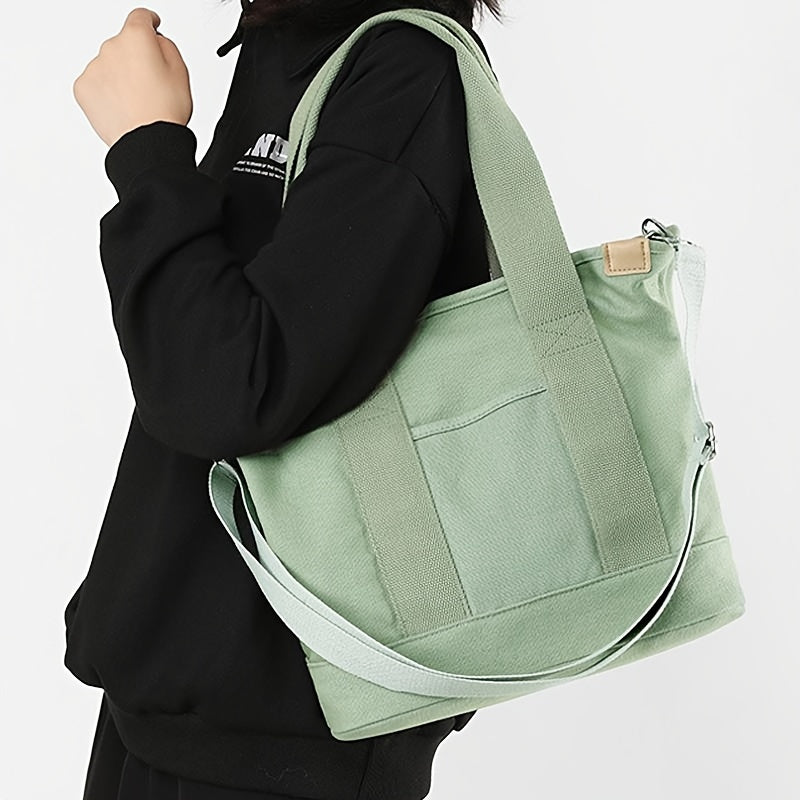 1pc Tote Bag Women And Men Small Satchel Bag Stylish Mini Tote Handbag Canvas Hobo Bag Fashion Crossbody Bag Shoulder Bag 2023