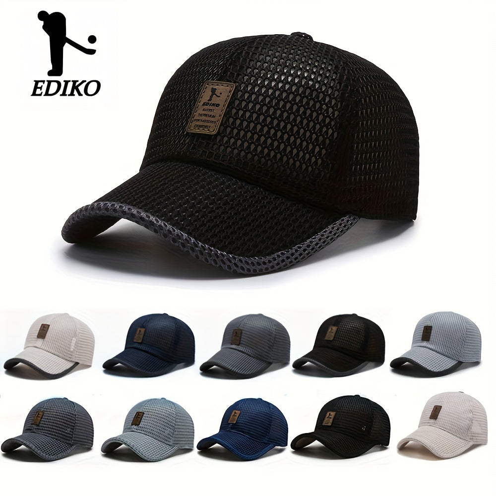 1pc Unisex Breathable Mesh Baseball Cap - Ideal for Outdoor Sports, Running, and Casual Wear