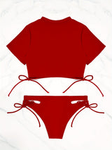 New Fashionable High-end Sexy Bikini Hot Spring Swimsuit For Women, European And American Beach Split Swimsuit For Women