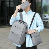 Korean Fashion Three-piece Set of Large-capacity Backpack, Simple and Trendy Backpack, Multifunctional School Bag for Men
