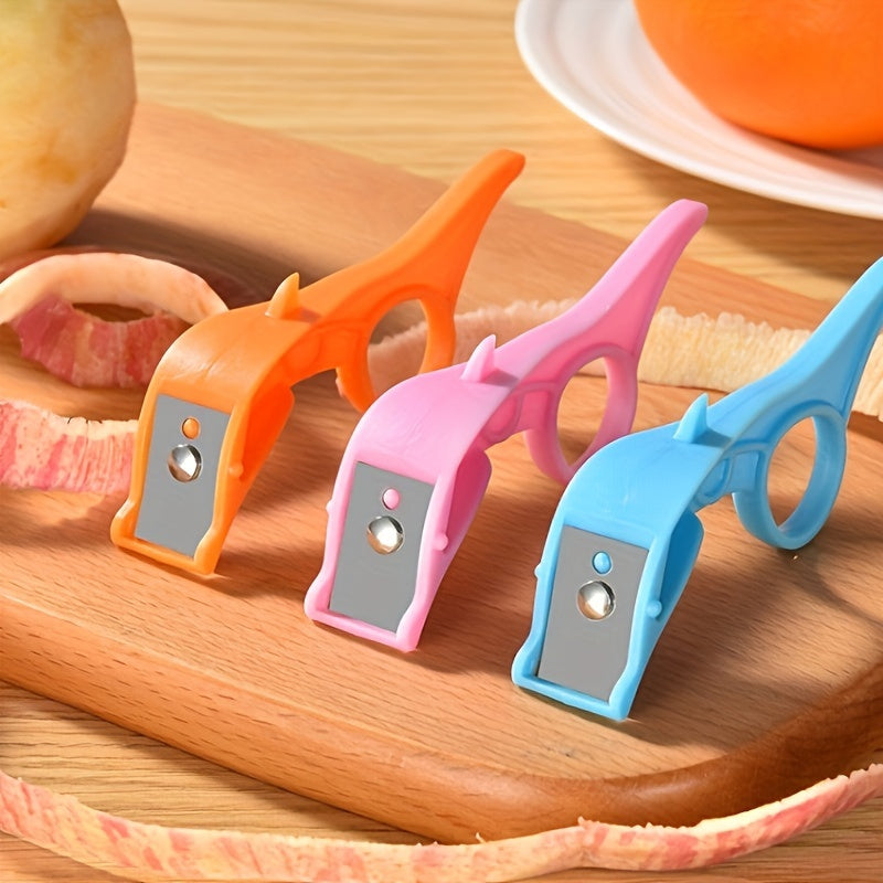 3pcs Portable Fruit Peeler Set - Stainless Steel Apple, Pear & Kiwi Skin Remover - Easy-to-Use Kitchen Gadget for Dorms & Home Use