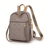Quilted Convertible Backpack Purse, Anti-Theft Two-Way Daypack, Women's Travel & School Bag