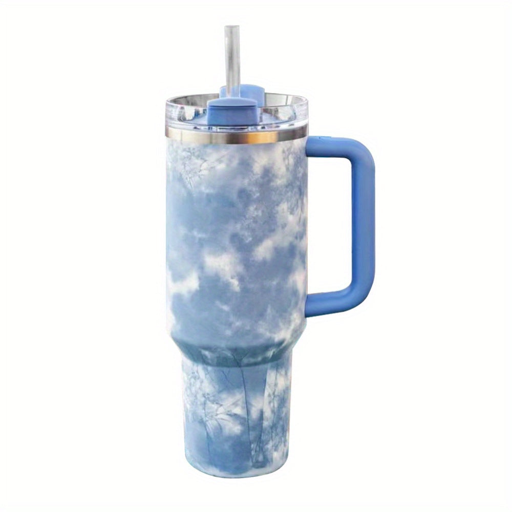 Vacuum Insulated 40 oz Stainless Steel Tumbler with Handle - BPA-Free, Shatterproof Travel Mug for Hot/Cold Drinks, Perfect Outdoor Gift
