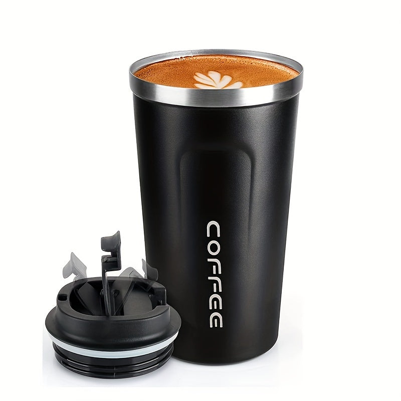 304 Stainless Steel Double-Layer Vacuum Insulated Coffee Mug With Leak-Proof Lid - Perfect For Restaurant/ Hotel/ Commercial, And Outdoor Use! Eid Al-Adha Mubarak