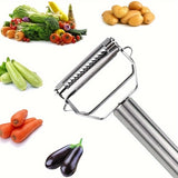 1-3pc, 2 In 1 Stainless Steel Vegetable Peeler, Julienne Cutter, Slicer, Shredder, Scraper, Fruit, Potatoes, Carrot, Cucumber, Kitchen, Home Staple, Housewarming Gift