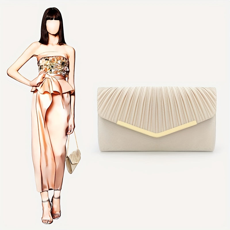 Glamorous Envelope Clutch Bag - Stylish Womens Evening Purse for Formal Events - Perfect for Weddings, Parties, Proms & Cocktails