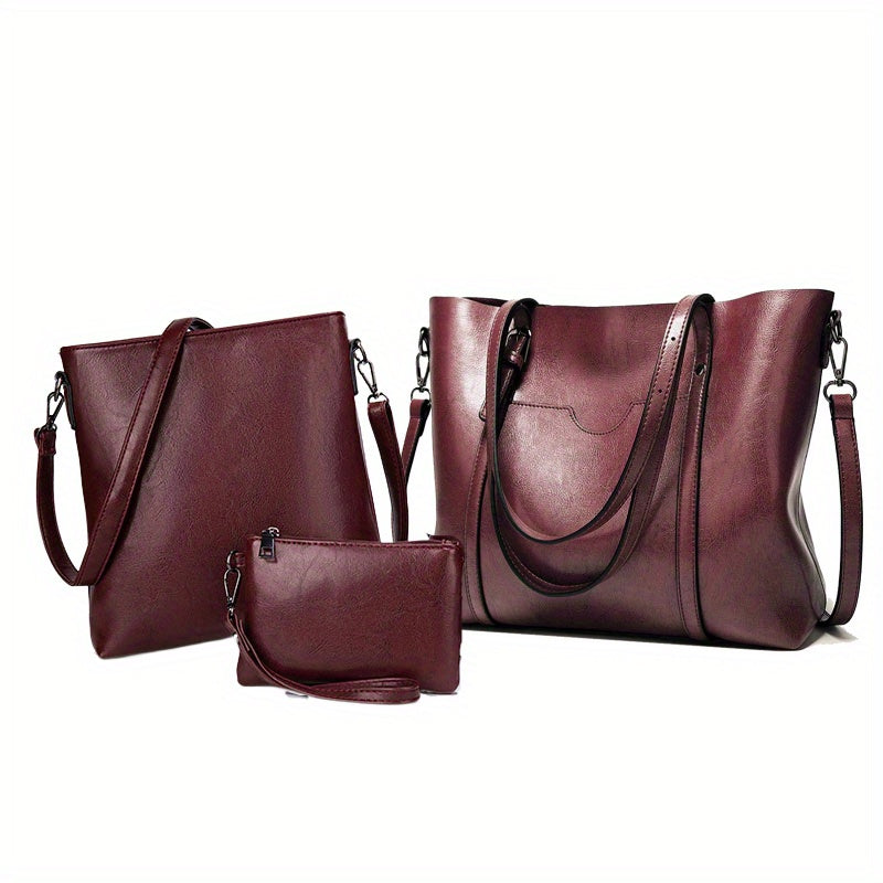 Luxurious Retro Tote Handbag - Women's Large Capacity Multi-Pocket Casual Shoulder Bag with Adjustable Strap, Perfect Mother's Day Gift - Soft, Stylish, and Spacious Purse for Ladies on Sale