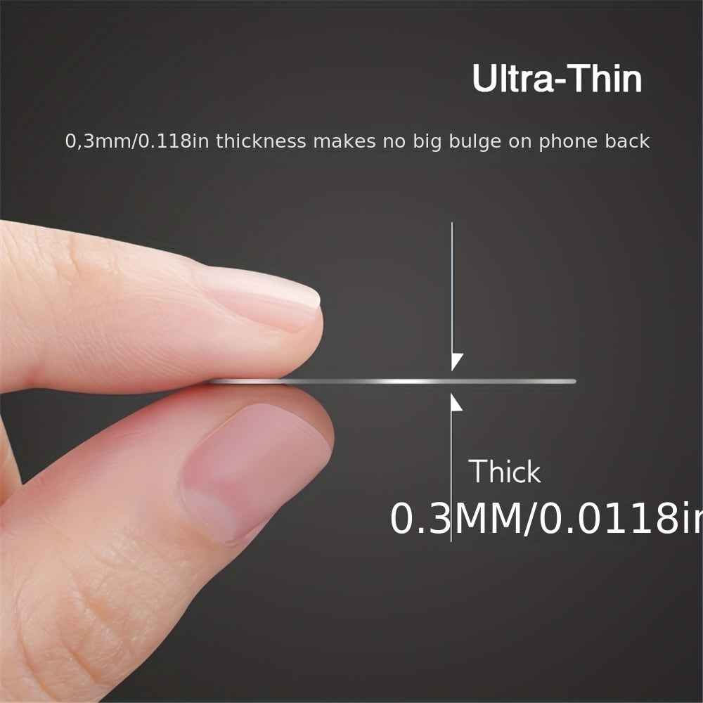 6pcs Universal Magnetic Metal Plates for Camping & Hiking - Strong Adhesive Iron Sheets for Mobile Phone Magnet Holder Mount with Easy Installation and Wide Compatibility