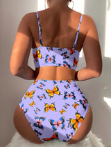 New Split-Style Print Swimsuit for Women, Sexy Bikini with Floral Print, European Style Swimwear, Bathing Suits