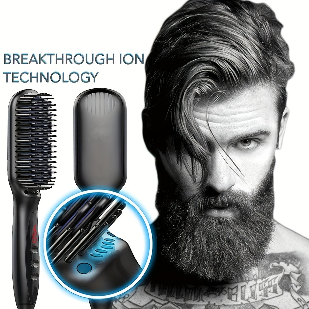 Professional Ceramic Ionic Hair Straightener Brush - Fast Heating, Anti-Scald, Detangling, Heat Resistant, Salon-Quality Styling for Home Use - Perfect for Hair Care and Styling