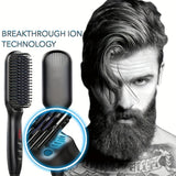 Professional Ceramic Ionic Hair Straightener Brush - Fast Heating, Anti-Scald, Detangling, Heat Resistant, Salon-Quality Styling for Home Use - Perfect for Hair Care and Styling