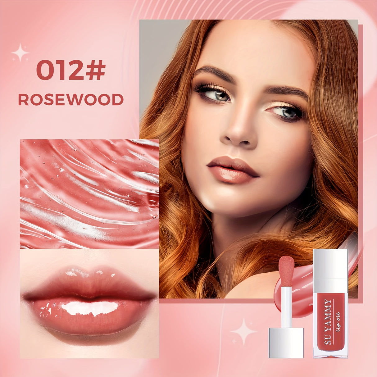 5 Shades Hydrating Lip Glow Oil Lip Gloss, Moisturizing Transparent Liquid Lip Balm, Natural Lip Enhancer, Make Lips Fuller And Moisturized Valentine's Day Gifts For Music Festival