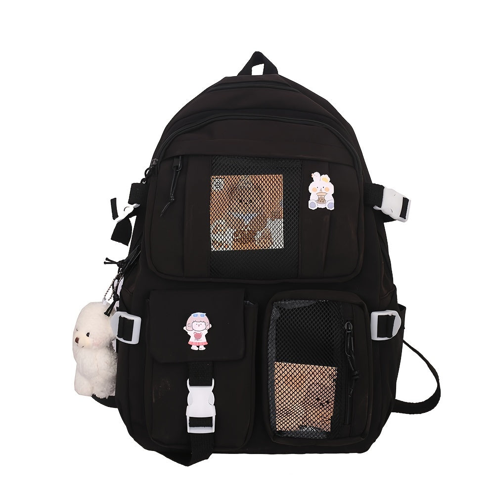 Women's Travel Backpack Women's Multi-Pocket Waterproof College School Bag Transparent Bag Large Capacity Laptop Backpack Reinforcement