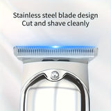 2pcs/Set Professional Hair Clipper Set, USB Rechargeable Electric Razor Fine Cutter Beard Trimmer Razor Cordless Hair Cutting Machine For Men