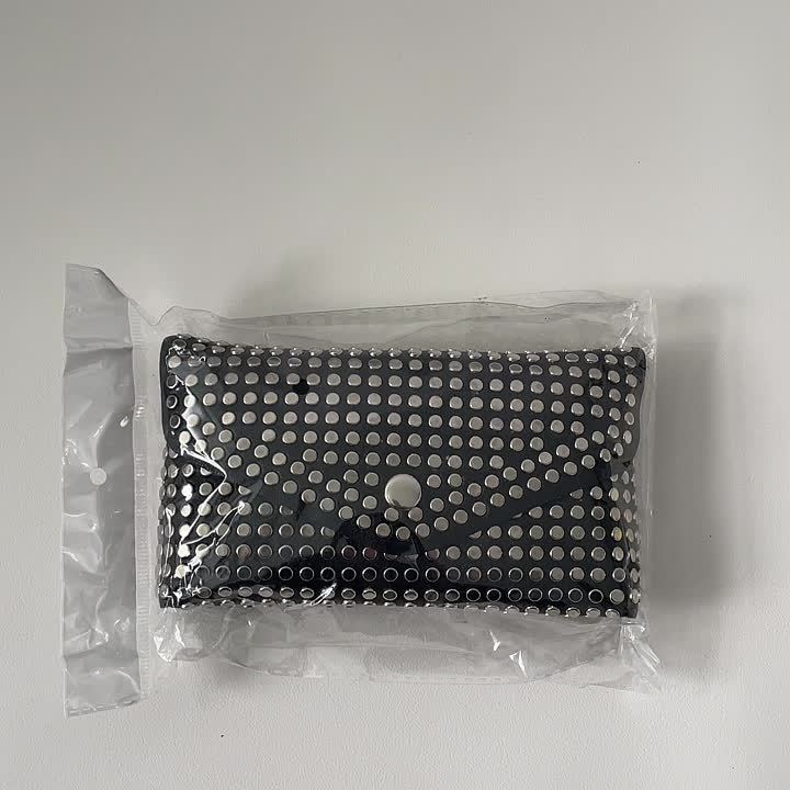 Mini Rivet Belt Bag - Edgy Punk Rock Inspired Design, Compact Waist Pouch Phone Holder, Adjustable Strap for Customized Fit - Elevate Your Style with This Fashionable Accessory for Outfit Enhancement