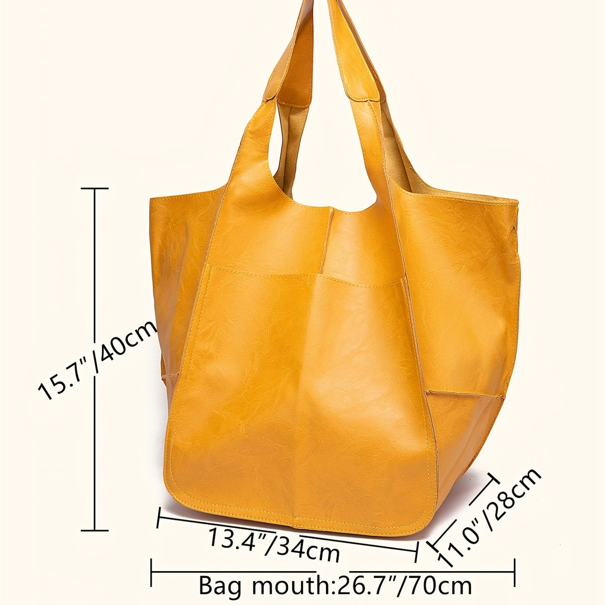 [High Capacity] Retro Handmade Large Beach Tote Bag | 1pc | Synthetic | High Capacity Zipper | Beach Accessory | Women | Retro Style | Sturdy Construction