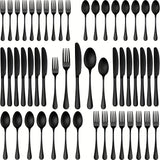 [30pcs Silverware Set Durable] 30pcs silverware set for 6 people, high-end stainless steel tableware set, mirror polished, durable household kitchen tableware set, including fork, knife and spoon set, dishwasher safe cleaning