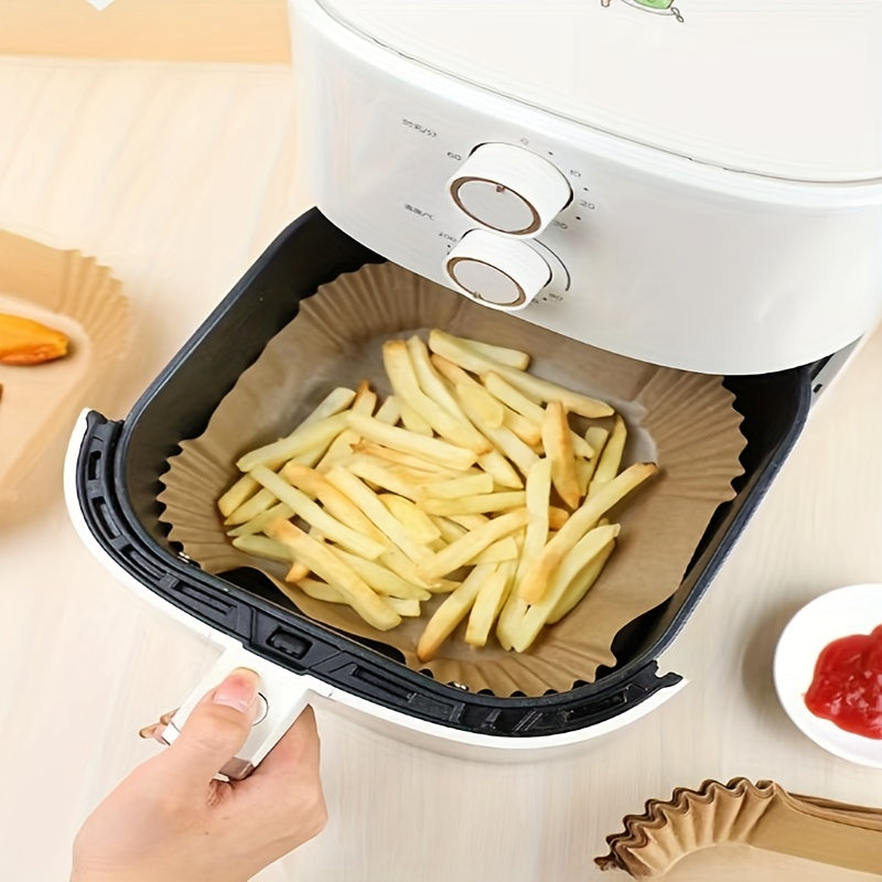 100pcs Durable and Versatile Air Fryer Liners - Perfect for Baking, Roasting, and Frying - Resistant to High Temperatures, Oil, and Water - Thickened for Long-Lasting Use