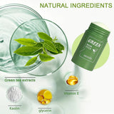 2-Pack/4-Pack Green Tea Mask Stick, Hypoallergenic Unisex Adult Facial Moisturizer, Oil Control, Natural Skin Firming, Suitable for All Skin Types, Clean Effect, Pure Green Tea Ingredients, Ideal Gift for Her