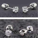 1 Pair Titanium Steel Earrings For Men, Clean Zircon Earrings Jewelry