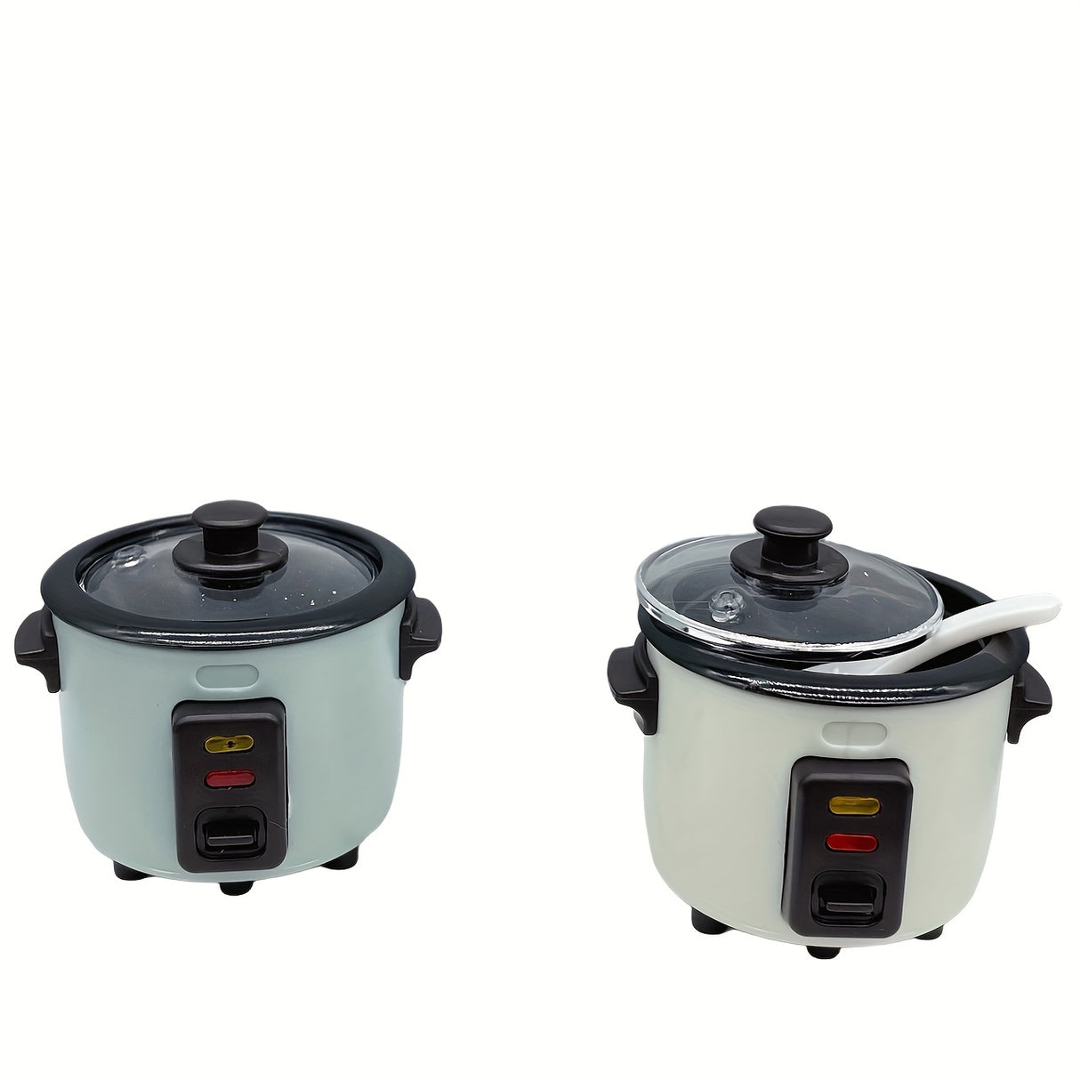 Play House Toy Simulation Mini Rice Cooker With Rice Spoon, Funny Model Room Decoration