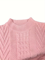 Cozy Cable Knit Sweater for Men - Soft, Warm & Stylish Pullover with Round Neck - Perfect for Fall/Winter Casual Wear, Genghis Khan, Home & Outdoor, Couple's Version