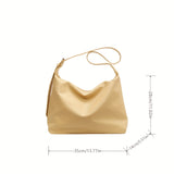 Minimalist Large Capacity Hobo Bag, Trendy Simple Crossbody Tote Bag, Women's Handbag & Shoulder Shopper Bag