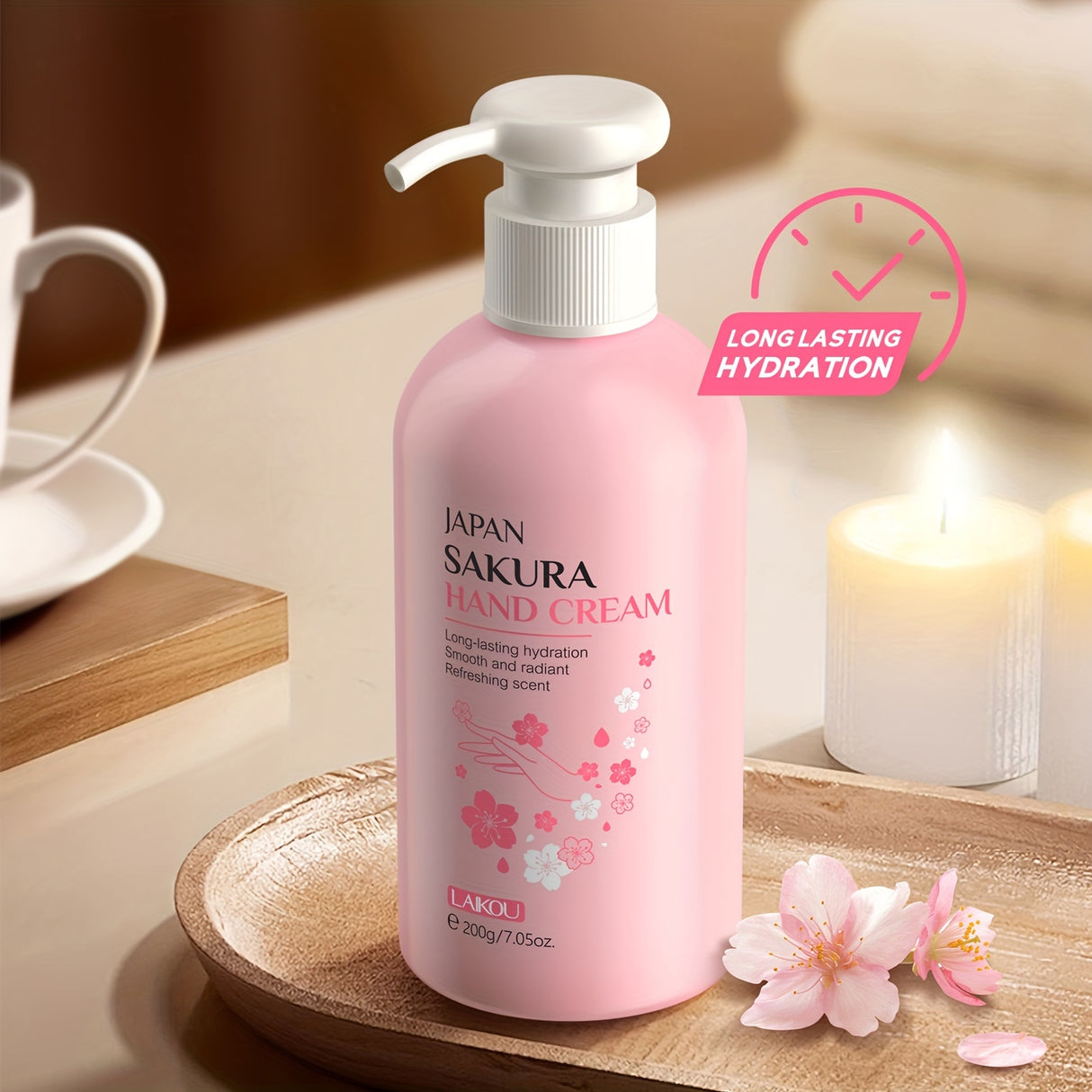 200g Sakura Nourishing Hand Cream - Intense Moisture, Softens & Soothes Dry Skin, Ideal for Everyday Use