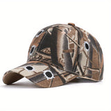 1pc Men's Camouflage Sunshade Baseball Cap - Outdoor Jungle Leisure and Military Fan Accessories - Breathable, Adjustable, Water-Resistant, Quick-Drying, and Stylish Headwear for Summer Activities
