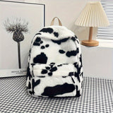 Cow Plush Backpack, Niche Schoolbag, College Student School Bag