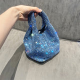 Radiant Crystal Knotted Clutch - Shimmering Evening Handbag for Weddings, Parties & Festivals - Glamorous Clutch Purse for Fashion-Forward Women