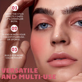 3-in-1 Waterproof Makeup Stick: Blush, Eyeshadow, Lipstick - Lasts All Day, Moisturizes & Brightens in Berry, Coral, Pink