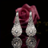 [Luxury Heart Earrings] Elegant Luxury Eight Heart Earrings - Cubic Zirconia Dangle Earrings for Daily & Party Wear