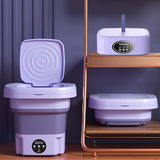 A Portable Washing Machine + A Portable Clothes Dryer, A Total Of Two Washing And Drying Sets, Folding Mini Small Washing Machine, Storable Portable Dryer, Home, Travel, Car, Dormitory And Apartment, Simple To Use And Does No